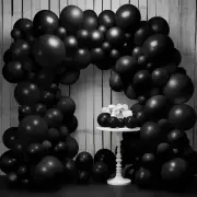 Katchon, Black Balloon Arch Kit - 120 Pcs, Different Sizes 18, 12, 10, 5 Inches