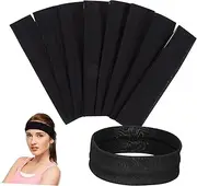 [Ipetboom] 8pcs Running Sweat-absorbent Headband Sports Women Sport Sweat Bands Headbands for Women Sweat for Bands Head Workout Running Unisex Sweatbands Milk Silk Black