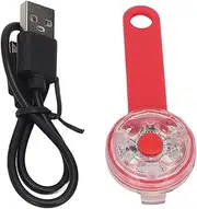 MUNEFE LED Dog Light, Pendant USB Rechargeable IPX7 3 Light Modes Dog Collar Light for Pet Bag Bike (Red)