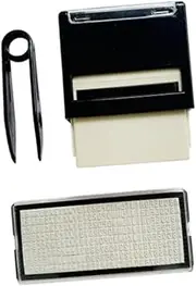 Nishiyuenyi Personalized Tinking Staining Tinking Seal Kit Remarkable Tinction Portable for School, Black, 18mmx47mm