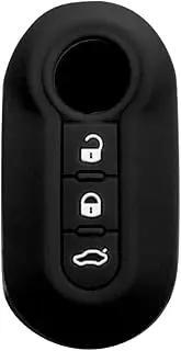 TPHJRM Flip Folding Remote Key Shell Fob Silicone Car Key Case Cover 3 Buttons,for Fiat 500 Grande Punto Stilo Pando Ducato
