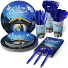 Christmas Nativity Party Supplies, Christmas Nativity Plates and Napkins Set,...