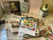 LARGE New Assorted Lot Scrapbook, Card Die Cuts & Embellishments,Stamp, Stickers