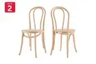 Set of 2 Matt Blatt Bentwood Chairs (Natural Beech/Rattan Seat), Chairs, Home &
