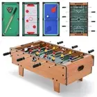 4 in 1 Combo Game Table Set Foosball Table w/ Billiards for Home & Family Night