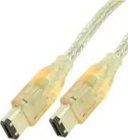 3ft 6 Pin to 6 Pin Firewire 400 / 1394 / iLink Cable w/RED LED