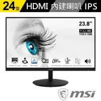 在飛比找momo購物網優惠-【MSI 微星】PRO MP243X 24型 IPS 100