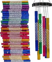 50Pcs Wind Chime Tubes for Crafts, Mixed Color Aluminum Wind Chime Making Supplies Empty Tubes Windchime Parts for Outdoor Hanging Decorations