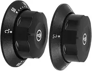 Kisangel 2pcs Replacement Thermostat Knobs: Stove Knob Temperature Control Universal Control Knobs for Electric Oven Fryer Heater