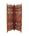 Antique Style Furniture Handcraft Wooden Partition Screen Room Divider 2 Panels