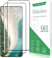 Pokolan 2 Pack Screen Protector for Samsung Galaxy S20 Plus Tempered Glass, HD Transparent, 3D Curved Full Coverage, Touch Sensitive, 9H Hardness, Anti Scratch