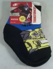 NWT Planet Sox Transformers kids socks size 4-5.5, shoe size 1-5 New black/blue.