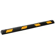 Costway 1.8M Rubber Parking Curb Reflective Parking Lot Guide Heavy Duty Wheel Driveway Stopper Block Garage