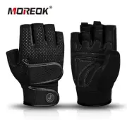 leather gym workout gloves