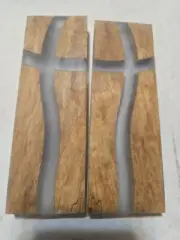 Stabilized Spalted Maple And Epoxy Knife Scales, #167