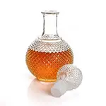 500ML圓形鑽石玻璃酒瓶,鑽石圓形酒瓶