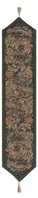 William Morris Green French Tapestry Lined European Table Runner Mat Home Decor