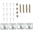Leg Fixing Mounting Plate Level WITH Metal Dowel Screw For Wooden Chair Table
