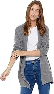 [State Cashmere] Women's 100% Pure Cashmere Light Open Front Cardigan