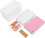 Gogogmee 1Set Portable Desktop Index Card Holder with Memo Cards Cloud Design Recipe Card Box for Office Flashcard Storage Case Practical Note Cards Organizer