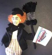 Disney Bean Bag BERT from Mary Poppins -10 Plush With Tag Red Hair With Broom