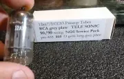 Rare RCA 12ax7 Long Gray plate O getter 90/90 a side NOS!