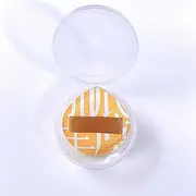 Namzi 2pcs Makeup Sponges, Beauty Face Primer Compact Powder Puff, Blender Sponge Replacement for Cosmetic Flawless Foundation, Sensitive and All Skin Types With a storage box，Yellow，A43，S