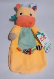 Taggies Giraffe Plush Rattle Baby Security Blanket Lovey New