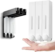 420ML Wall Mounted Liquid for Bathroom Washing Lotion Hand Sanitizer Family Hotel Kitchen Shower Dispenser, 2- Pack White 3 Pack