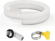 HOXHA Air Conditioner Drain Hose Kit，5 Feet AC Drain Hose & Hose Clamp & 3/5 Inch AC Drain Hose Connector fit for Mini Split AC & Portable AC