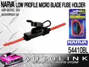 NARVA LOW PROFILE IN-LINE MICRO BLADE FUSE HOLDER WITH WEATHERPROOF CAP 30 AMP