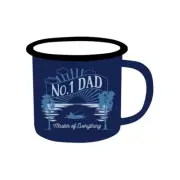 53614 NO.1 DAD MASTER OF EVERYTHING 425ML ENAMEL COFFEE TEA MUG CUP IN GIFT BOX