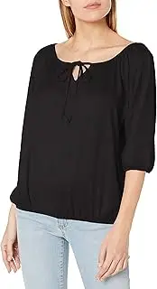 Star Vixen Women's Plus-Size Peasant Top with Elastic Hem