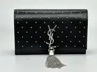 Saint Laurent YSL Monogram Kate Studded Tassel Crossbody Wallet Chain Bag $2390
