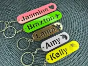 Personalised Key Ring School Bag Tag Bag Tag Keyring (Style 7)