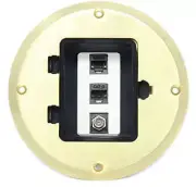 RiteAV 2 Port Cat6 Ethernet 1 Port Coax Cable TV Floor Box Black