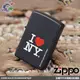 【詮國】Zippo 美系經典打火機 - I Love New York - I Love NY 我愛紐約消光黑烤漆款 / NO.24798 / ZP112