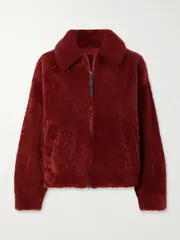 [Brunello Cucinelli] Brunello Cucinelli - Shearling Jacket - Red - IT38 IT 38 Red