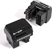 EZDIY-FAB PCIe 5.1 Adapter - 600W 12+4pin, 16pin 12VHPWR GPU Power Connector, 12V-2x6 GPU Adapter,180 Degree Right Angle - Compatible with RTX 3090Ti, 4070Ti, 4080, 4090 GPU - RVS Type, Black, 1 Pack