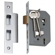 New 5 Lever Mortice Lock, 46mm Backset