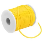 27Yards 3mm PVC Hollow Pipe Rubber Cord 1.5mm ID with Plastic Spool,Gold Yellow
