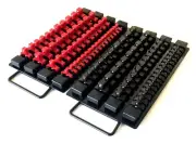 97pc GOLIATH INDUSTRIAL SOCKET STORAGE TRAY RAIL RACK HOLDER SET 1/4 3/8 1/2
