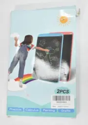 2 Pack LCD Writing Tablet For Kids 8.5" Doodle Writing Color Board Blue/Pink