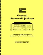 General Stonewall Jackson Base Station Transceiver OWNER'S MANUAL