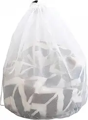 Small Mesh Laundry Bag with Drawstring, Washing Bag Net for Washing Machine, Washing Bags for Travel, Delicates, College Dorm (40x50cm (Small Mesh))