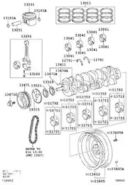 Toyota 13405-28020 Clutch Flywheel