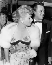Married actors and comedians Lucille Ball and Desi Arnaz circa 1950 Old Photo