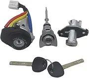 AL250 Complete Set Ignition Switch Front Left Driver Door Lock Cylinder Barrel with 2 Keys, for Hyundai, Sonata/ForHybrid Car Lock Cylinder