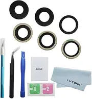 YUYOND 3pcs OEM Original Back Rear Camera Glass Lens Replacement for iPhone 12 Pro Max 6.7 Inch Adhesive Preinstalled with Installation Manual and Repair Tools Kit (for 12 Pro Max)
