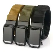 ZANLURE 125cm Metal Buckle Tactical Belt Nylon Wistand Inserting Buckle Military Fan for Men Women